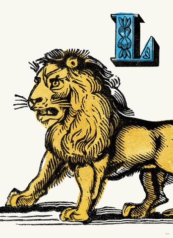 Chapbook Alphabet- L Lion