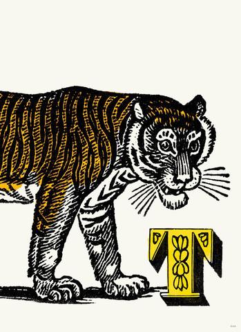 Chapbook Alphabet Prints- T Tiger