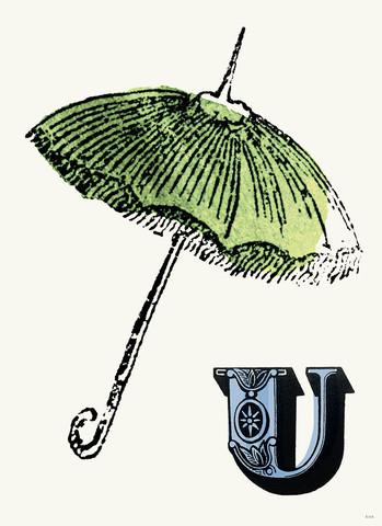 Chapbook Alphabet Prints- U Umbrella