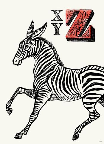 Chapbook Alphabet Prints-  XYZ Zebra
