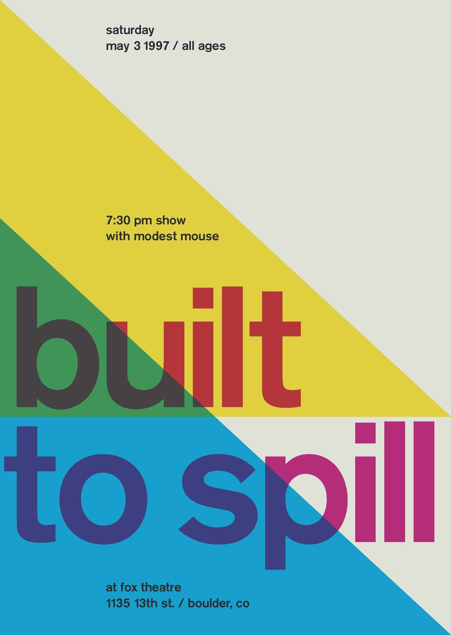 Built to Spill at Fox Theater, 1997