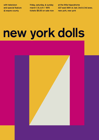 New York Dolls at The Little Hippodrome, 1975