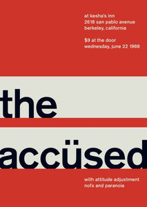 The Accüsed at Kesha’s Inn, 1988