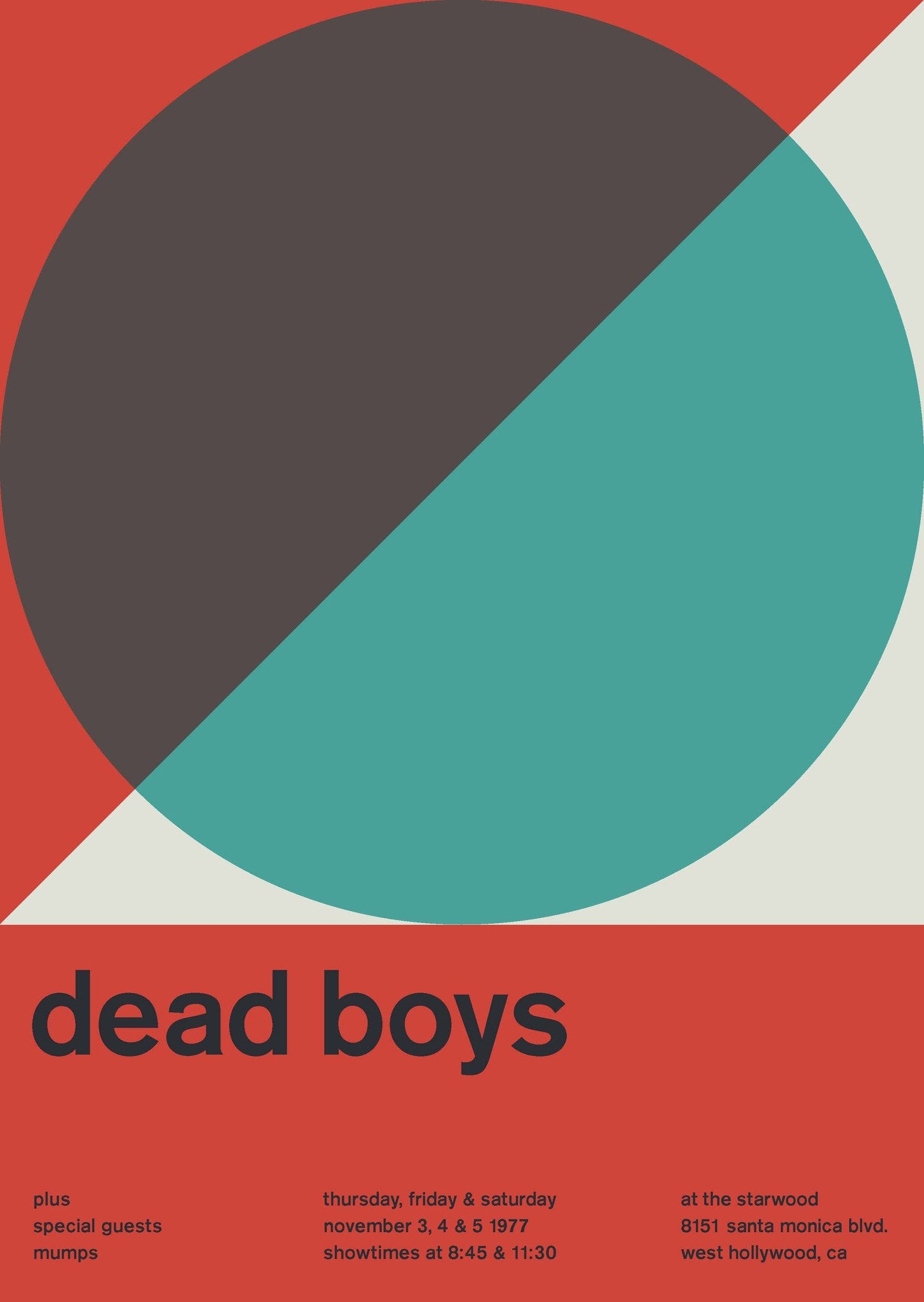 Dead Boys at The Starwood, 1977