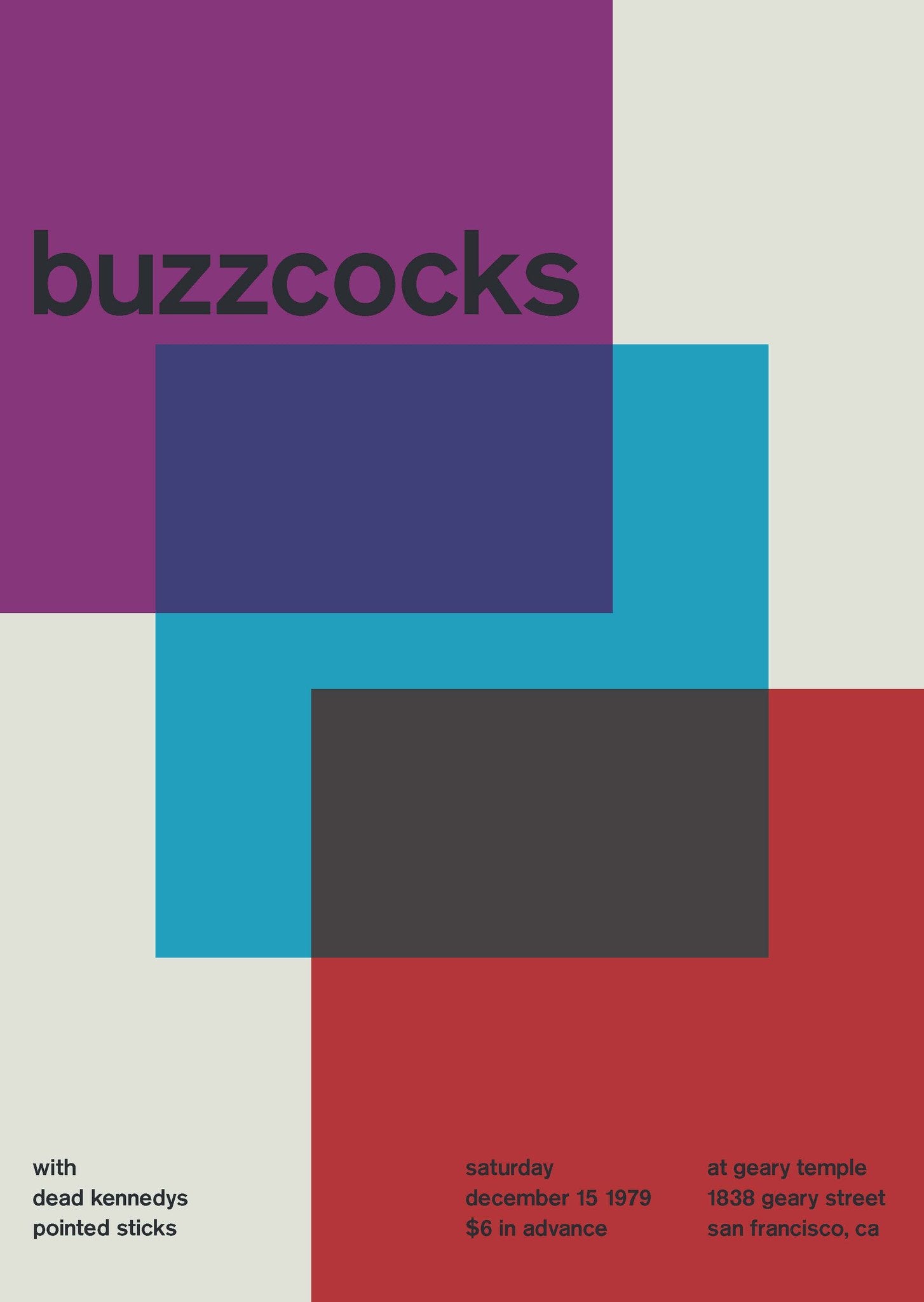 Buzzcocks at Geary Temple, 1979