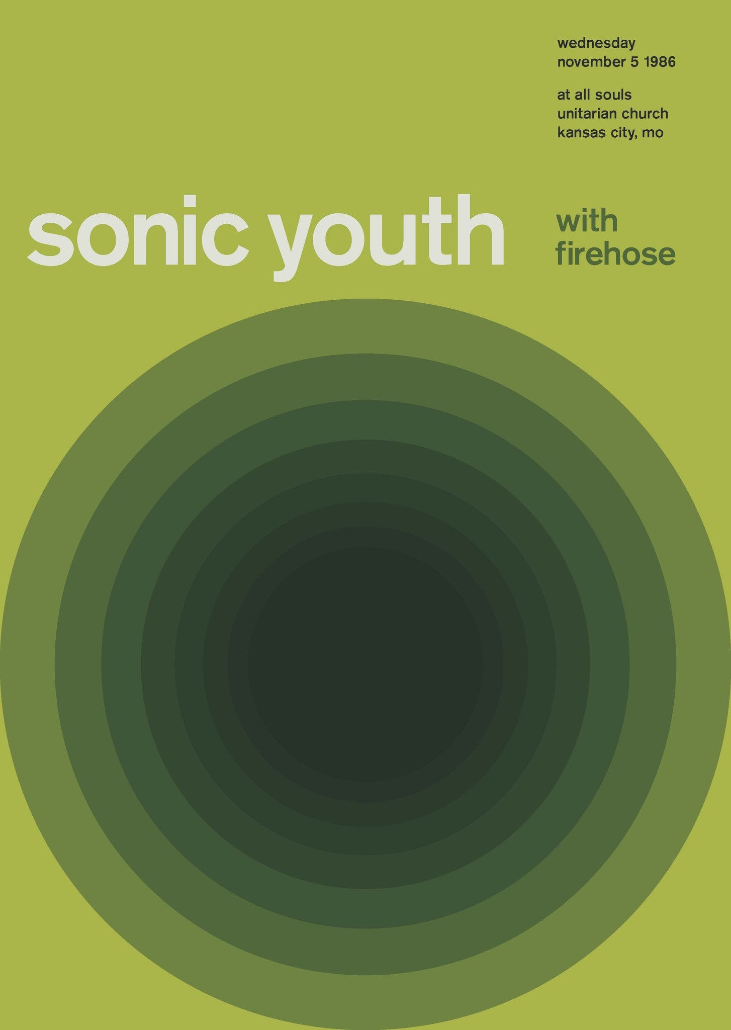 Sonic Youth at All Souls Unitarian Church, 1986