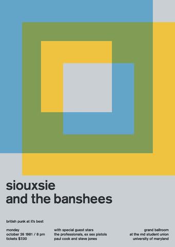 Siouxsie and the Banshees at Grand Ballroom at The MD Student Union, 1981