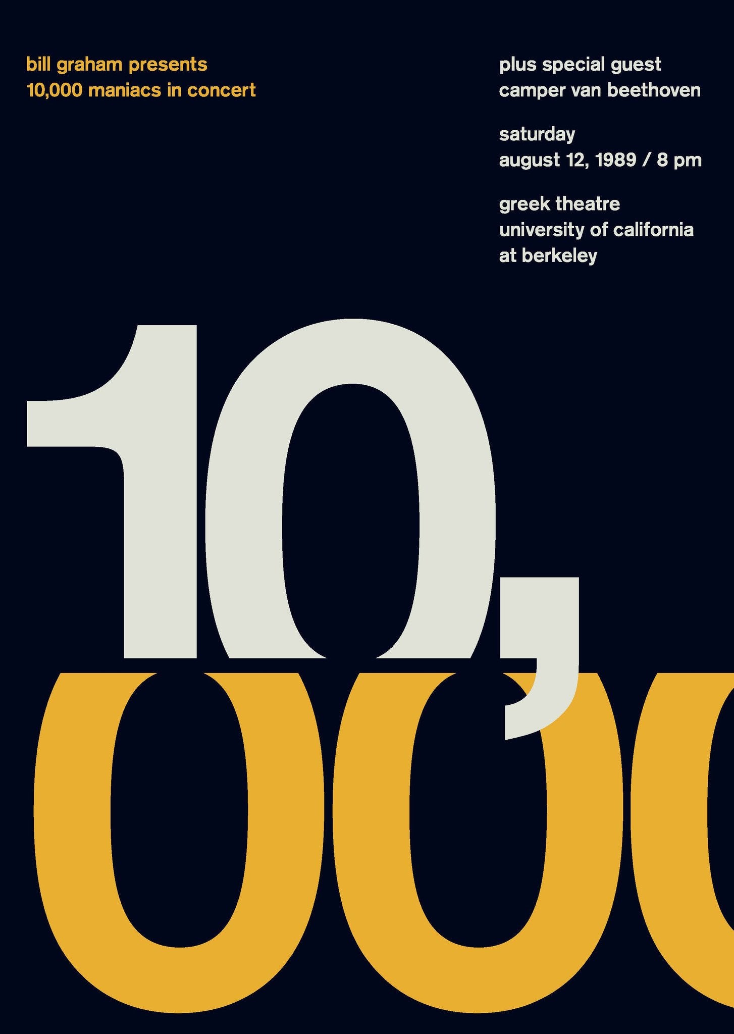 10,000 Maniacs at The Greek Theatre, 1989